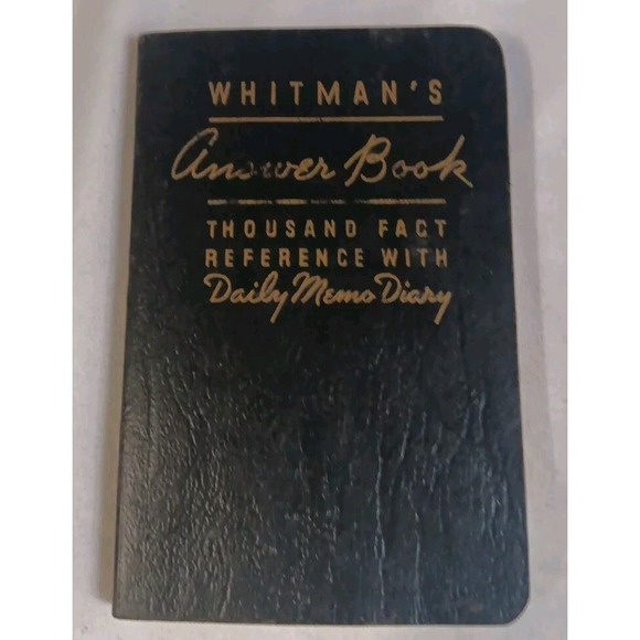 Other - Vtg 1938 Whitman's Answer Book Thousand Fact Reference Daily Memo Diary READ‎